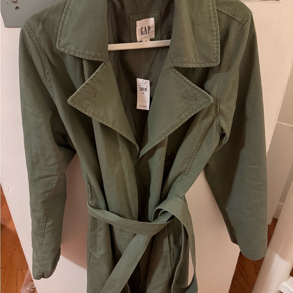 GAP Women's Green Trench Coat